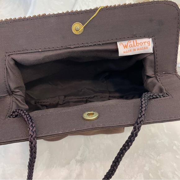 Balborg beaded satin clutch evening bag with strap, NWT yet vintage, excellent! - Picture 11 of 13